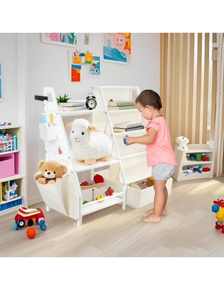 Estante Montessori IEMIEBSHA para Libros y Juguetes 3 Niveles