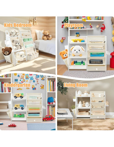 Estante Montessori IEMIEBSHA para Libros y Juguetes 3 Niveles