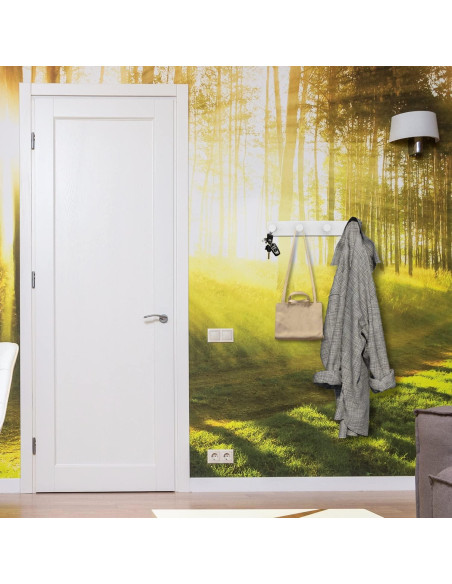 Perchero de Pared AJLTPA Blanco con 4 Ganchos de Acero Inoxidable