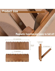 Perchero de Pared KYIAANY de Madera con 6 Ganchos Retráctiles 2