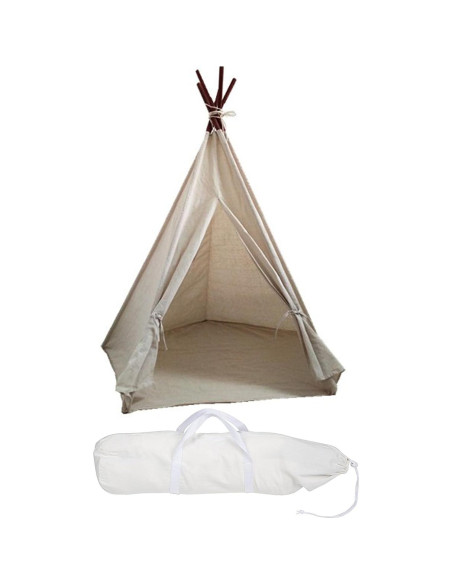 Tienda Tipi Grande de Lona Miyaya 121.9x121.9x139.7 cm