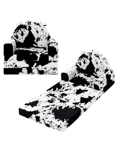 Silla y Sofá 2-en-1 QIUODO para Niños - Piel Sintética Vaca