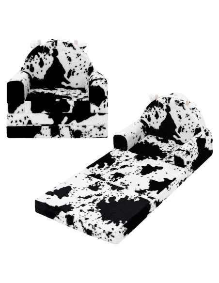 Silla y Sofá 2-en-1 QIUODO para Niños - Piel Sintética Vaca