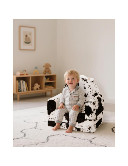 Silla y Sofá 2-en-1 QIUODO para Niños - Piel Sintética Vaca
