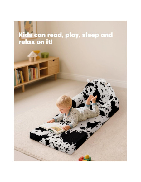 Silla y Sofá 2-en-1 QIUODO para Niños - Piel Sintética Vaca