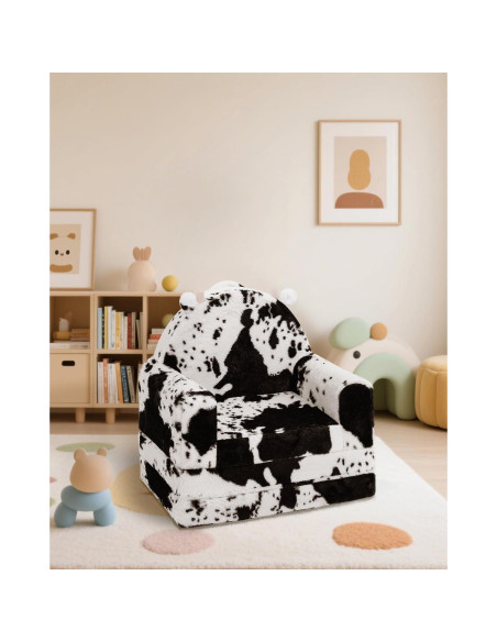 Silla y Sofá 2-en-1 QIUODO para Niños - Piel Sintética Vaca