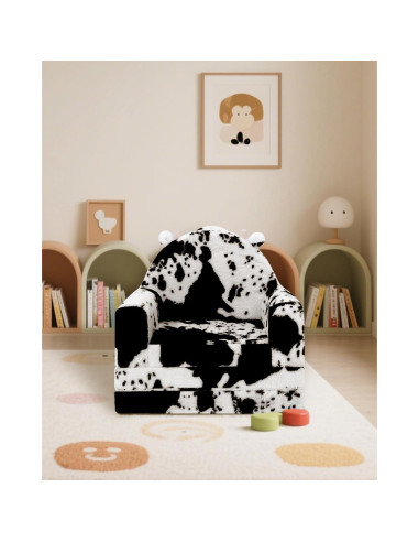Silla y Sofá 2-en-1 QIUODO para Niños - Piel Sintética Vaca