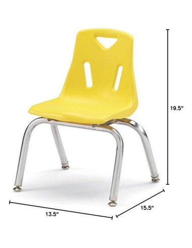 Sillas Apilables Berries Jonti-Craft 8140JC6007 Amarillas - Paquete de 6