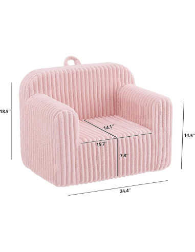 Sofá Convertible Ulax para Niños Rosa - Sillón 2 en 1