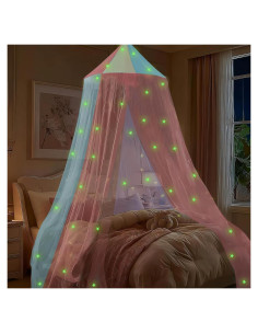 Dosel de Cama Princesa LionLively con Estrellas Brillantes 240cm