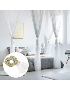 Cortina Mosquitera de Cama Tatuo 210x190x240 cm Blanca 2