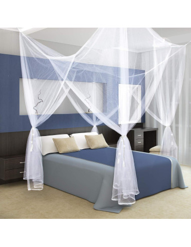 Cortina Mosquitera de Cama Tatuo 210x190x240 cm Blanca