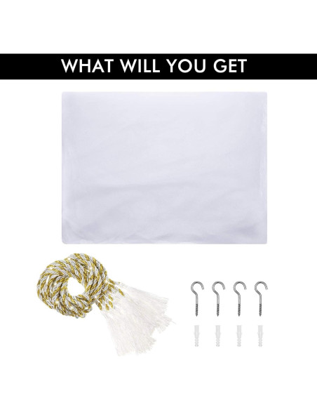 Cortina Mosquitera de Cama Tatuo 210x190x240 cm Blanca