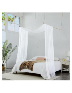 Cortinas de Dosel de Cama Blanco 55x144 cm WARM HOME DESIGNS