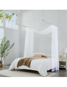 Cortinas de Dosel de Cama Blanco 55x144 cm WARM HOME DESIGNS 2