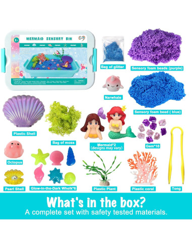Kit Sensorial Oceánico Carolart con Bolas de Espuma y Almacenaje