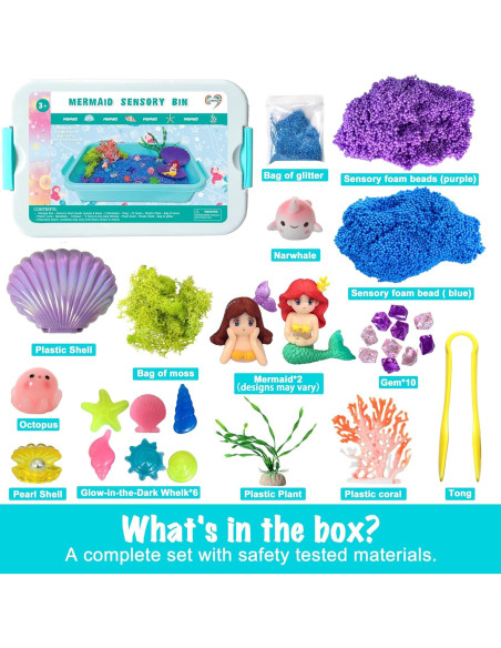 Kit Sensorial Oceánico Carolart con Bolas de Espuma y Almacenaje