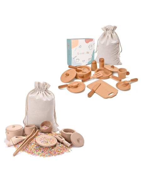 Caja Sensorial Montessori de Madera para Niños 36 meses+