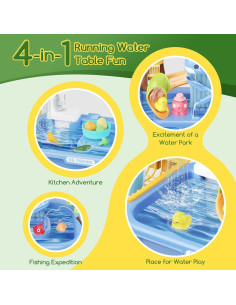 Mesa de Agua para Niños 50.8x25.4 cm Azul - Fábrica de Juguetes 2