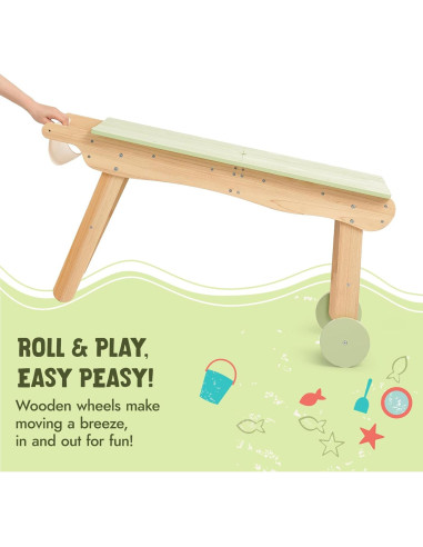 Mesa de Picnic 3 en 1 Giant Bean para Niños con Sombrilla