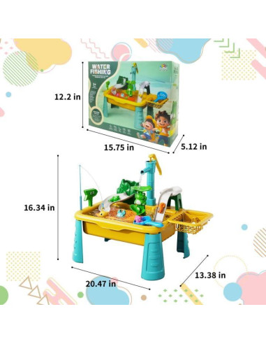 Mesa de Agua para Pesca Ysityum 52x34 cm para Niños 3+