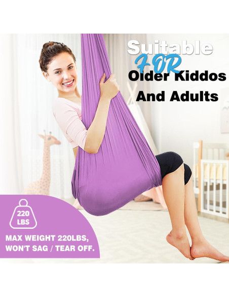 Columpio Sensorial Lizznoe Púrpura 2.79x1.55m para Niños Columpio Sensorial Lizznoe Púrpura 2.79x1.55m para Niños