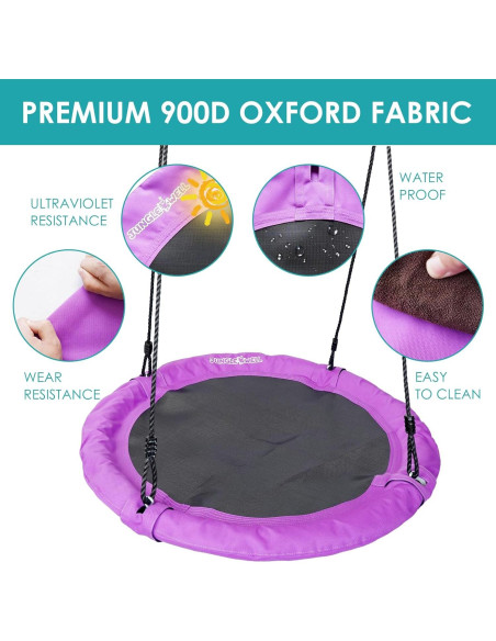 Columpio Plato JUNGLE WELL 100cm Impermeable 900D Púrpura