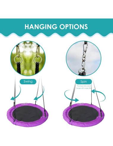 Columpio Plato JUNGLE WELL 100cm Impermeable 900D Púrpura