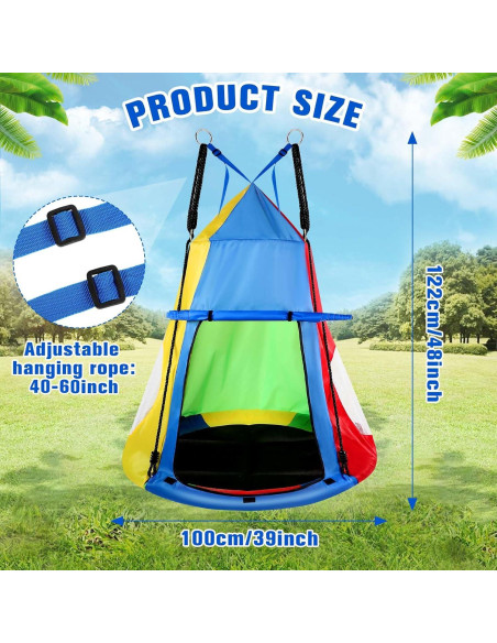 Columpio de Plato Colgante Liliful 99 cm para Niños - 272 kg