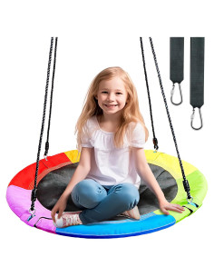 Columpio de Árbol TURFEE 102 cm Arcoíris para Niños