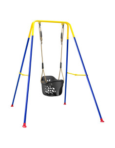Columpio para Niños SELEWARE Plegable Elefante Negro 7.15 kg