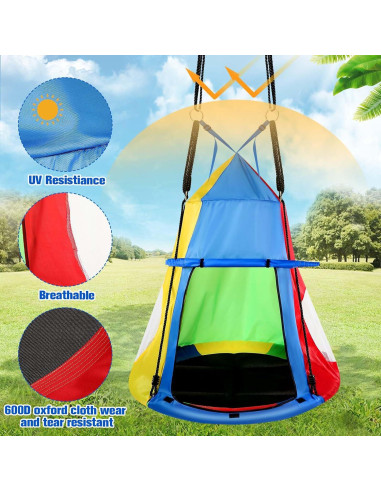 Columpio de Plato Colgante Liliful 99 cm para Niños - 272 kg