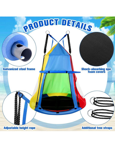 Columpio de Plato Colgante Liliful 99 cm para Niños - 272 kg