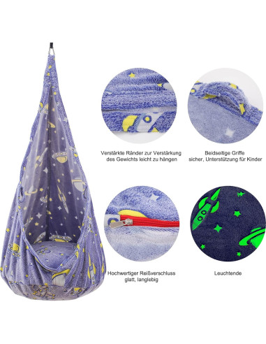 Silla de Columpio Sensorial ZAIXIA para Niños - 70 cm