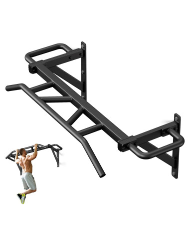 Barra de Dominadas Jusgym Montada en Pared 272 kg 14 Posiciones