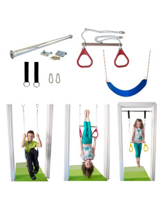 Columpio de Puerta DreamGYM con Barra de Trapecio y Anillos