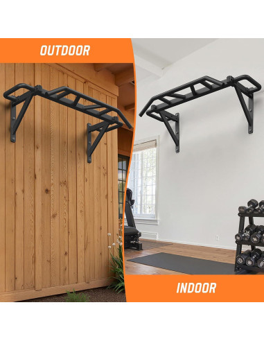 Barra de Dominadas Jusgym Montada en Pared 272 kg 14 Posiciones