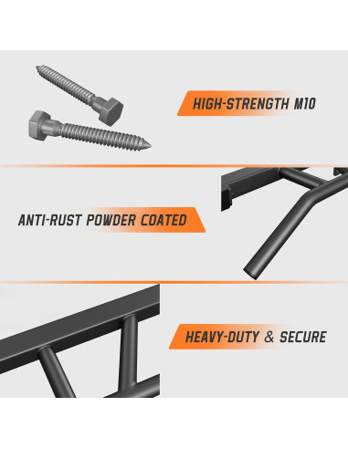 Barra de Dominadas Jusgym Montada en Pared 272 kg 14 Posiciones