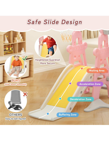 Parque Infantil 3 en 1 Nyeekoy - Tobogán, Columpio y Aro