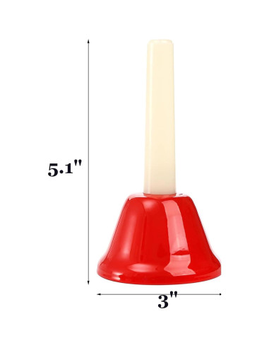 Campanas de Mano de Metal Tosnail 8 Notas Coloridas 0.68 kg