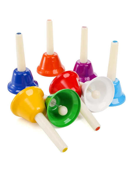Campanas de Mano de Metal Tosnail 8 Notas Coloridas 0.68 kg