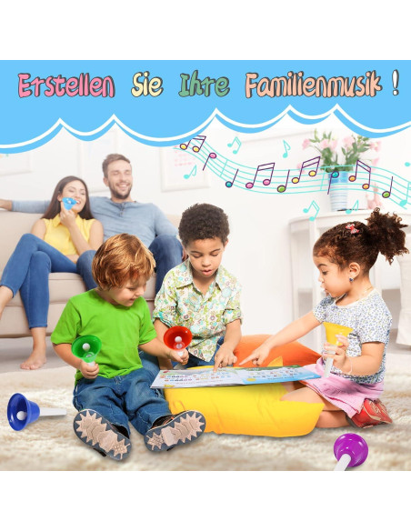 Campanas de Mano TantivyBo 8 Notas con Libro de 17 Canciones Campanas de Mano TantivyBo 8 Notas con Libro de 17 Canciones