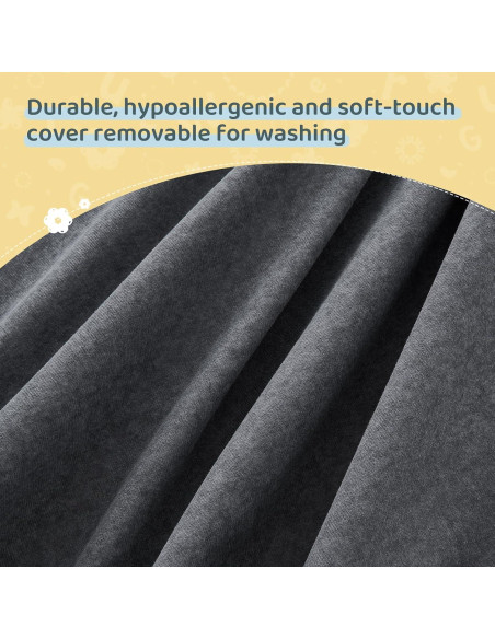 Cama de viaje para niños WeeGuruu 3 en 1 gris, espuma alta densidad