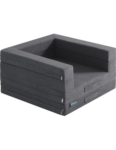 Cama de viaje para niños WeeGuruu 3 en 1 gris, espuma alta densidad