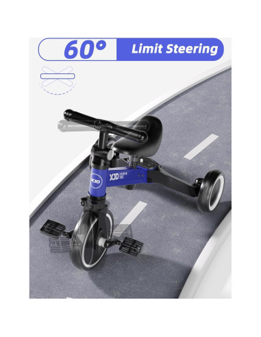 Bicicleta Triciclo 5 en 1 XJD para Niños 1-3 Años Ajustable