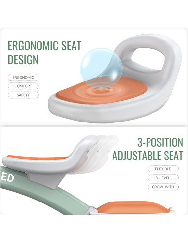 Triciclo SEREED Colorido para Niños 2 a 5 Años Ajustable