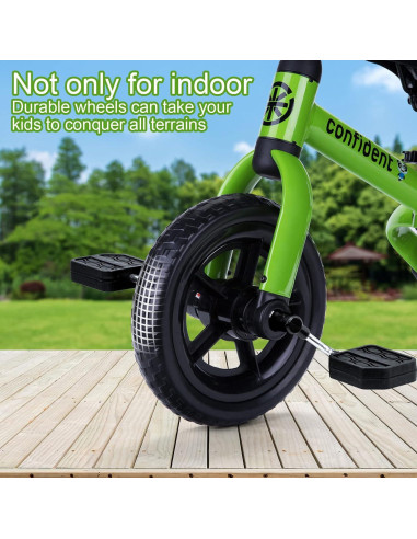 Triciclo 3 en 1 YGJT Verde para Niños 2 a 5 Años Ajustable