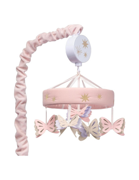 Móvil Musical para Cuna Lambs & Ivy Mariposas Rosa 21.6x68.6cm