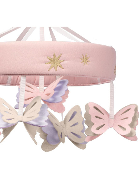 Móvil Musical para Cuna Lambs & Ivy Mariposas Rosa 21.6x68.6cm