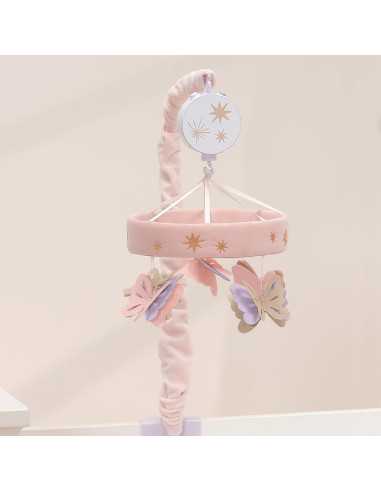 Móvil Musical para Cuna Lambs & Ivy Mariposas Rosa 21.6x68.6cm
